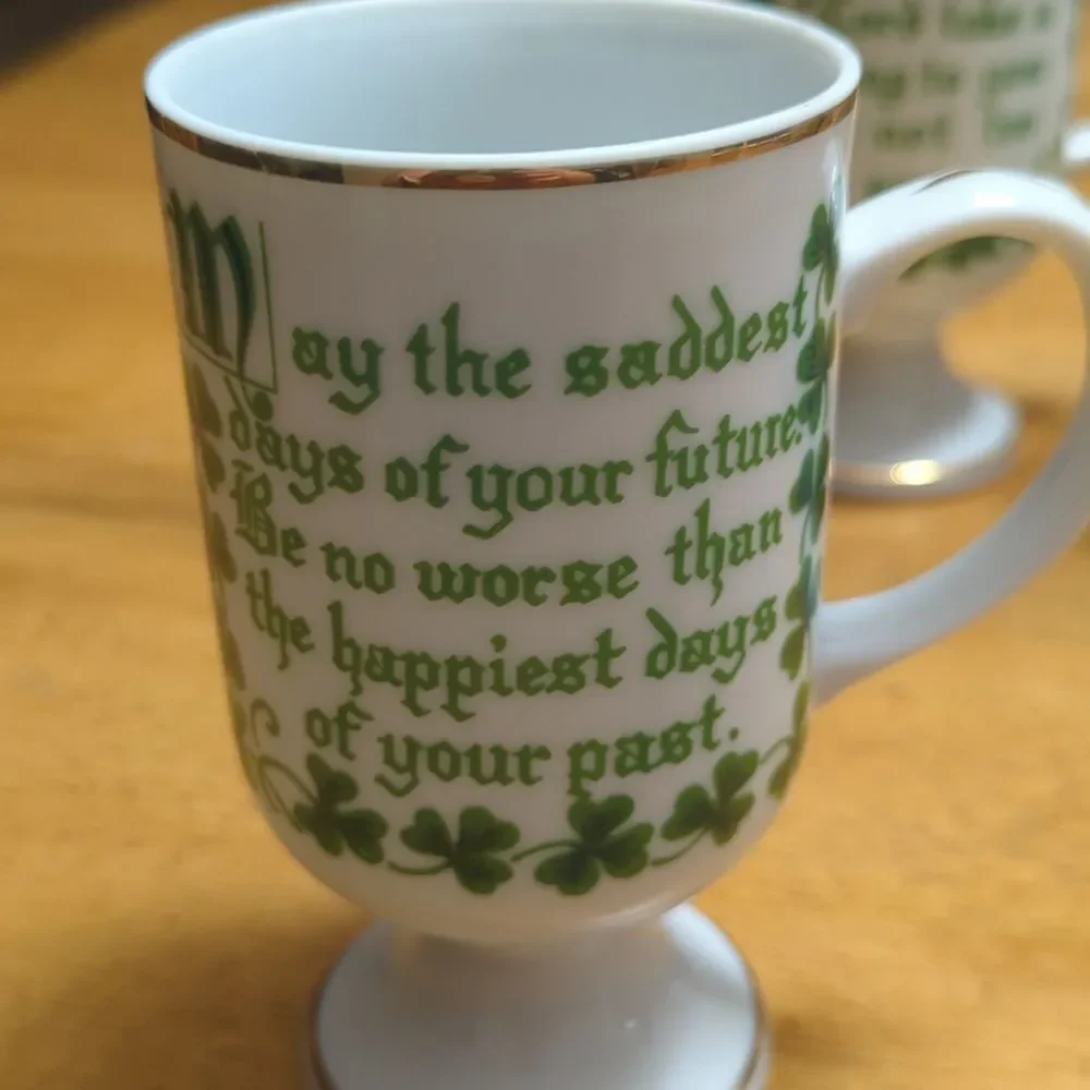Vintage Irish Coffee Mugs  Japan circa 1970s set of 4